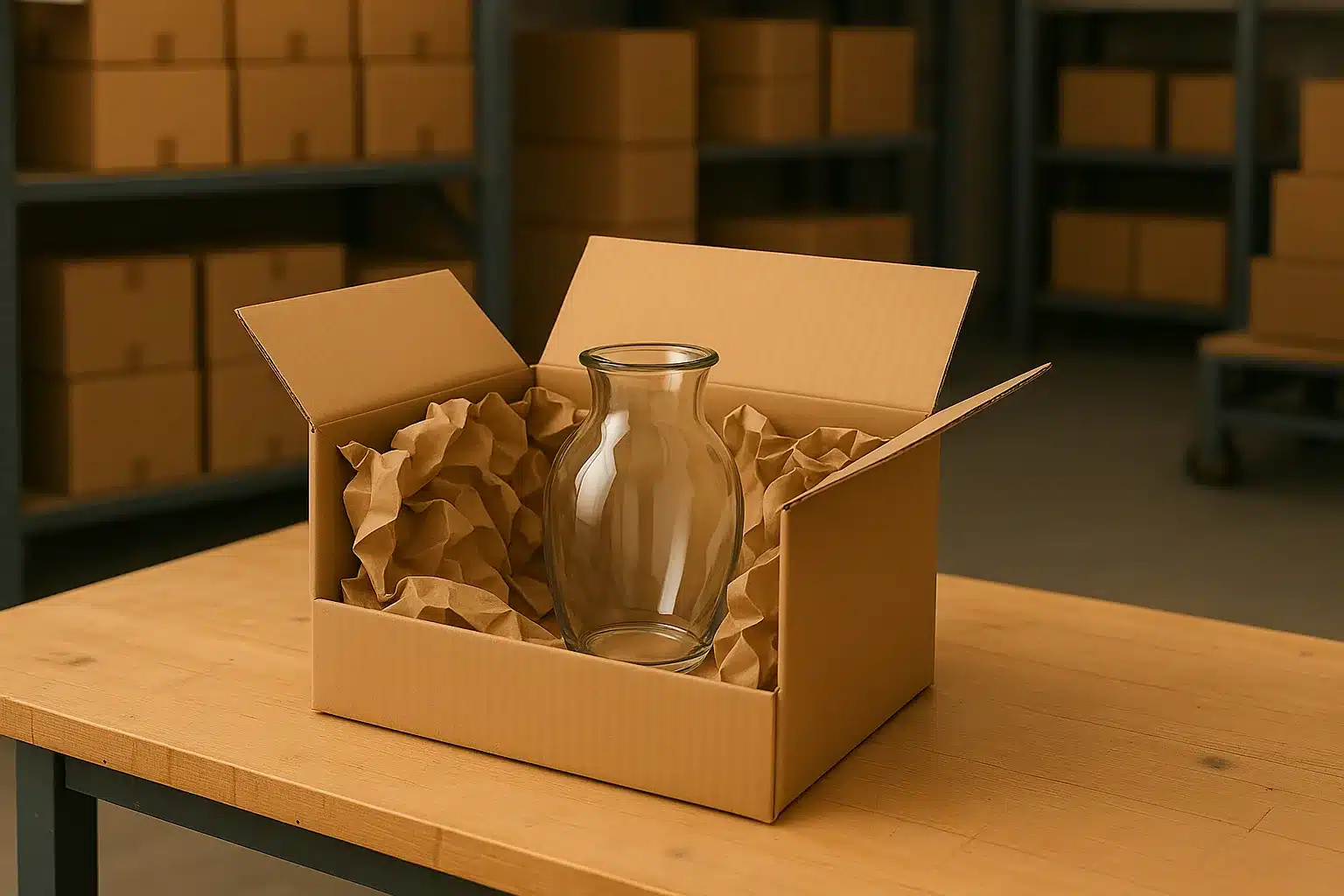 Finished custom shipping box template