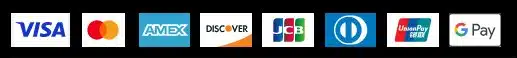 Accepted payment methods: Visa, Mastercard, American Express, Discover, JCB, Diners Club, UnionPay, and Google Pay